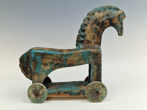 Fiona clai brown blue pottery - fiona,