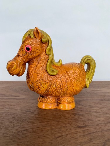 Vintage pottery horse - vintage,