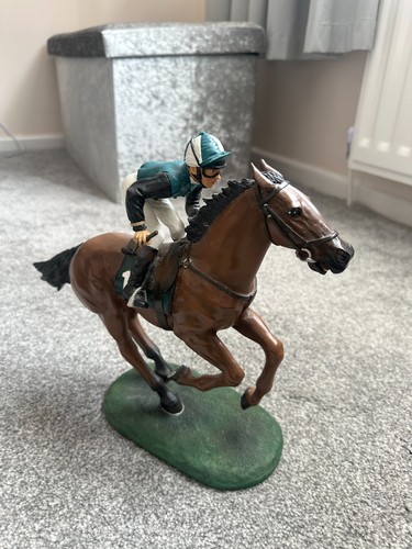 Race horse jockey - horse, pottery