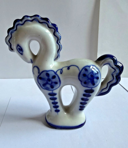 Gzhel russian folk pottery - gzhel,
