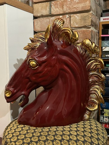 Large italian pottery horse - large,