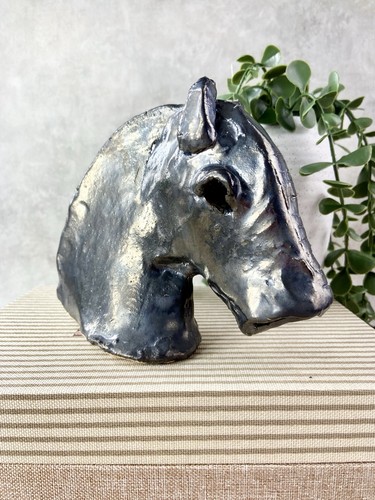 Studio pottery horse - pottery, head