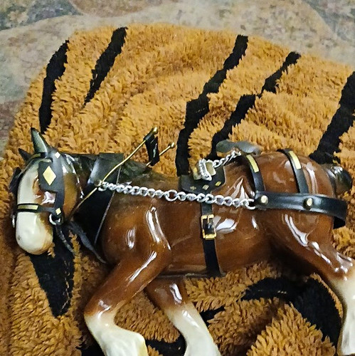 Brown ceramic pottery horse - brown,