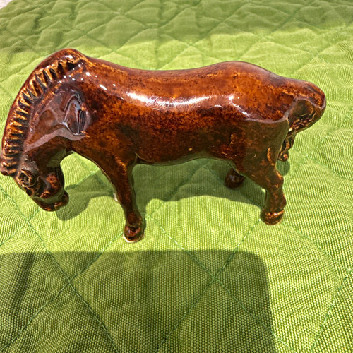 Vintage brown glazed - brown,