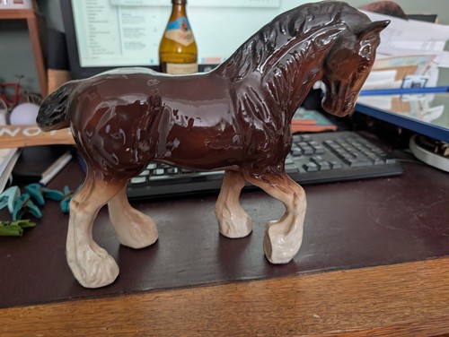 Ceramic shire horse - ceramic, figurine