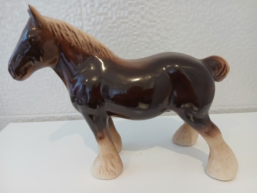 Shire horse pottery chestnut - pottery,,