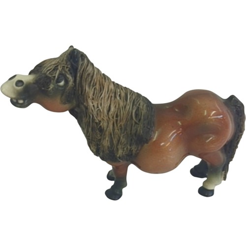 Ceramic horse figurine - horse, brown