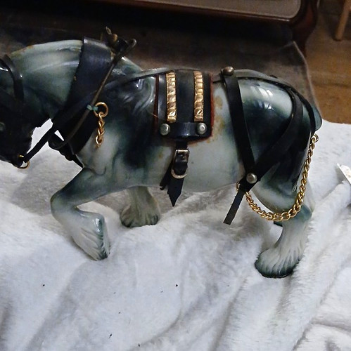 Grey ceramic pottery horse - grey, ceramic/pottery