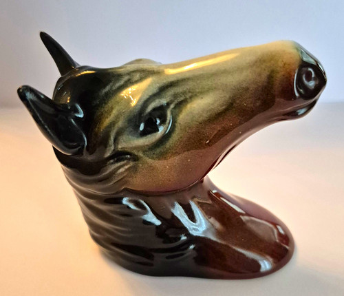 Vintage ceramic horse head - vintage,