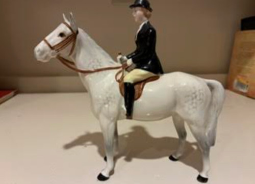 Beswick horse huntswoman - horse,